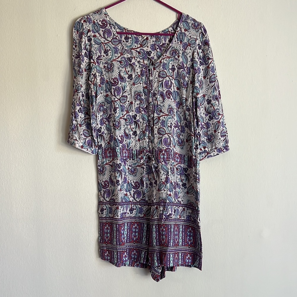 ⭐️ Rip Curl Skyla Paisley 3/4 Sleeve Romper
